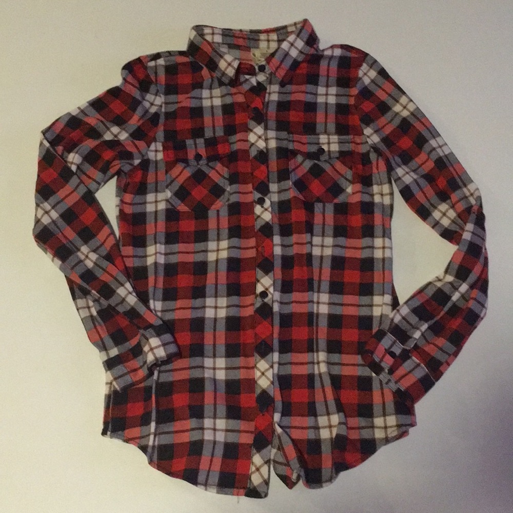 Plaid flannel button up